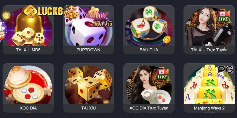 Các sản phẩm giải trí cuốn hút nhất tại nền tảng Luck8